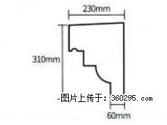 产品分解图型 - 檐口线，型号：SX311-YK-3，规格：230x310mm(3) - 黑河三象EPS建材 heihe.sx311.cc